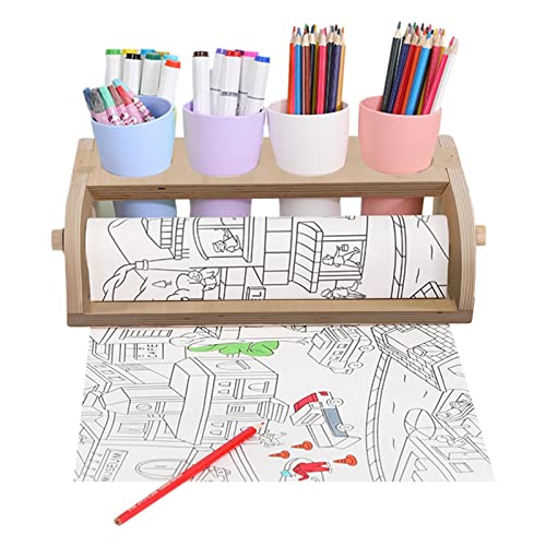 TILEZE Papierrollenhalter – Handtuchhalter aus Holz mit großer Kapazität | sauberes Schneiden von Papier und ideal zum Zeichnen auf dem Tisch, Tischzubehör TILEZE Papierrollenhalter – Handtuchhalter aus Holz mit großer Kapazität | sauberes Schneiden von Papier und ideal zum Zeichnen auf dem Tisch, Tischzubehör von TILEZE