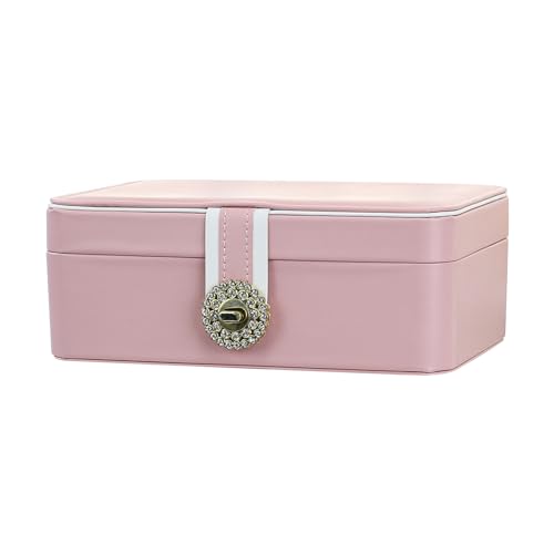 TILEZE Reise-Schmucketui – Schmuckschatulle aus PU | Organizer für Schmuck, eleganter Stil, tragbar, zweilagig, für großen und kleinen Schmuck TILEZE Reise-Schmucketui – Schmuckschatulle aus PU | Organizer für Schmuck, eleganter Stil, tragbar, zweilagig, für großen und kleinen Schmuck von TILEZE