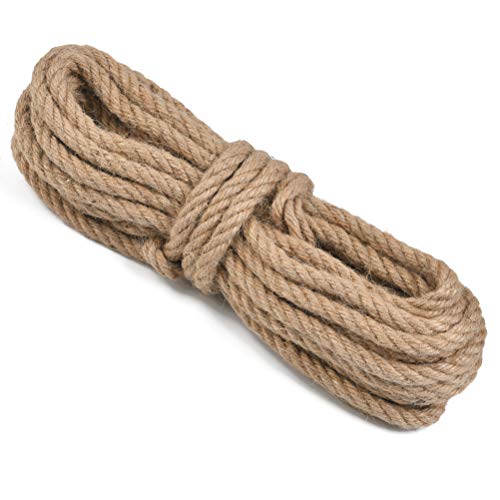 TIMESETL 10m Hanfseil 12mm Dicke Hanfschnur, Juteseil 12mm Schwerlast Gartenseil Juteschnur Garten Kordel Jutekordel Bastelschnur für Gartenarbeit, Camping DIY Haus Dekoration TIMESETL 10m Hanfseil 12mm Dicke Hanfschnur, Juteseil 12mm Schwerlast Gartenseil Juteschnur Garten Kordel Jutekordel Bastelschnur für Gartenarbeit, Camping DIY Haus Dekoration von TIMESETL