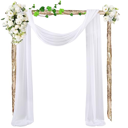 TIMESETL Hochzeitsbogen Stoff Querbehang Freihanddeko, 75x550cm Hochzeit Vorhang Deko Weiß Romantisch Hochzeitsbogen Gardinen Tüllstoff für Hochzeitsdeko, Foto Hintergrundvorhang für Bühne TIMESETL Hochzeitsbogen Stoff Querbehang Freihanddeko, 75x550cm Hochzeit Vorhang Deko Weiß Romantisch Hochzeitsbogen Gardinen Tüllstoff für Hochzeitsdeko, Foto Hintergrundvorhang für Bühne von TIMESETL