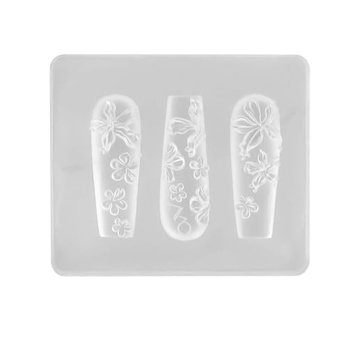 3d-Blumen-Nagelkunst-Silikonform, Weich, Antihaftbeschichtet, Waschbar Und Wiederverwendbar FüR Diy-Dekorationen (#01) von TIMIFUN