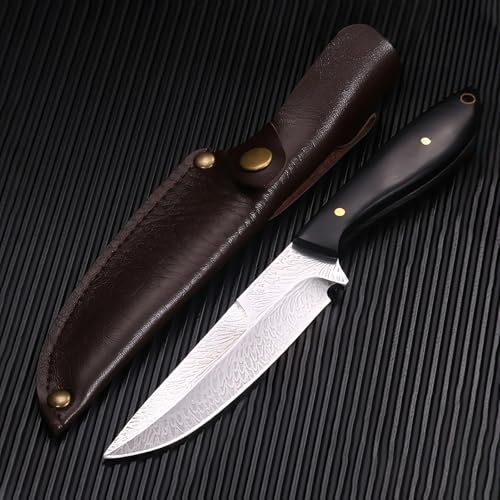 TIMKOSS Messer feststehend Fulltang Outdoor Messer mit Holster, Perfektes Bushcraft Gürtelmesser Outdoor für Camping Jagd Wandern Abenteuer TIMKOSS Messer feststehend Fulltang Outdoor Messer mit Holster, Perfektes Bushcraft Gürtelmesser Outdoor für Camping Jagd Wandern Abenteuer von TIMKOSS