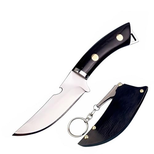 TIMKOSS Outdoor Jagdmesser Survival Überlebensmesser, Sperre drücken Messer Holz-Scheide, Survival Outdoormesser Taschenmesser, Spiegelpolieren-Klinge, Holzgriff, Einhandmesser TIMKOSS Outdoor Jagdmesser Survival Überlebensmesser, Sperre drücken Messer Holz-Scheide, Survival Outdoormesser Taschenmesser, Spiegelpolieren-Klinge, Holzgriff, Einhandmesser von TIMKOSS