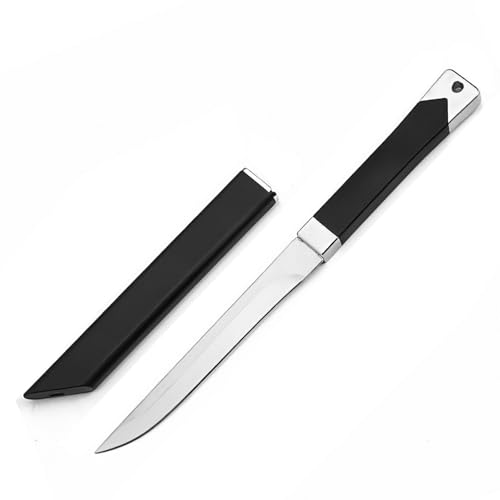 TIMKOSS Outdoor Survival Messer Jagdmesser mit Scheide zum Schuppen von Fischen, Seilschneider, für Camping Angel Wandern, Kleines EDC Messer Feststehend von TIMKOSS