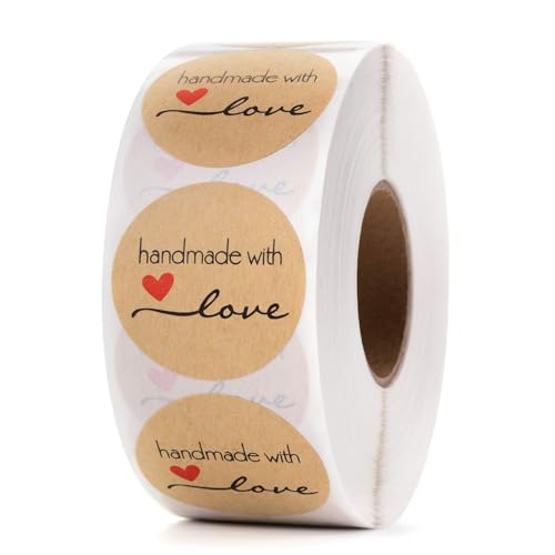 TINA.WIN Pergamentaufkleber Etiketten Runde Aufkleber, Aufkleber, Handgemacht Mit Diy, FüR Backen GeschenktüTen Karten UmschläGe Hochzeit, Verpackungsaufkleber TINA.WIN Pergamentaufkleber Etiketten Runde Aufkleber, Aufkleber, Handgemacht Mit Diy, FüR Backen GeschenktüTen Karten UmschläGe Hochzeit, Verpackungsaufkleber von TINA.WIN