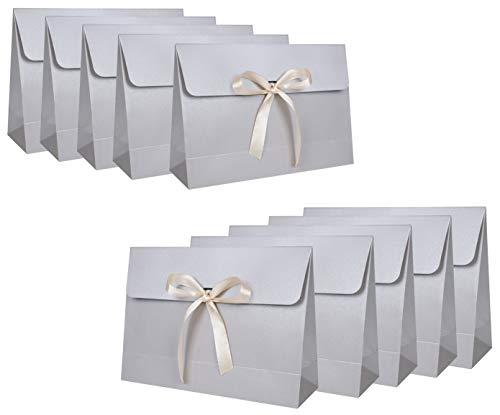10 Stück Papiertüten mit Fliege und Schleifen, elegante Geschenkschachteln für Hochzeitsgeschenke, farbige Papierboxen für Seidenschal, Schmuck, Hüte, Geburtstag, Babyparty Geschenktüten 10 Stück Papiertüten mit Fliege und Schleifen, elegante Geschenkschachteln für Hochzeitsgeschenke, farbige Papierboxen für Seidenschal, Schmuck, Hüte, Geburtstag, Babyparty Geschenktüten von TINAYAU