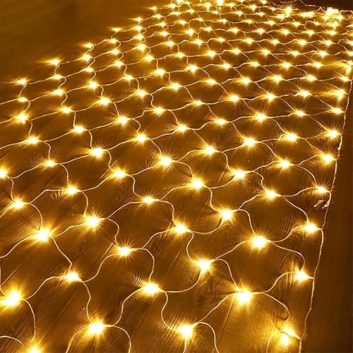 TINBOSE LED-Lichtervorhang, 700, 6 m x 4, für Weihnachtsfenster, 8 Modi, steckbar, für den Außenbereich, wasserdicht, Wasserfall, für Pavillon und Wand, warmweiß, 1,5 m x 1,5 m, 96 LEDs TINBOSE LED-Lichtervorhang, 700, 6 m x 4, für Weihnachtsfenster, 8 Modi, steckbar, für den Außenbereich, wasserdicht, Wasserfall, für Pavillon und Wand, warmweiß, 1,5 m x 1,5 m, 96 LEDs von TINBOSE