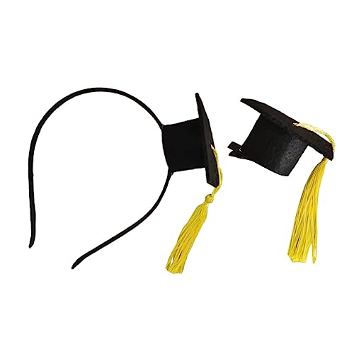 TINEASUR 1 Satz Dekorativer Abschluss Headwear Doktorialhut Haarspange Kopfband Foto Prop von TINEASUR