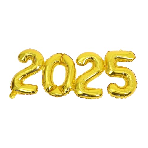 TINEASUR 1 Set 2025 2025 Ballon 2025 Silvesterparty Ballons Abschlussfeier Ballons Aluminiumfolienballons 2025 Neujahrsparty Zubehör Ballondekorationen Party Requisiten Neujahrsballons von TINEASUR