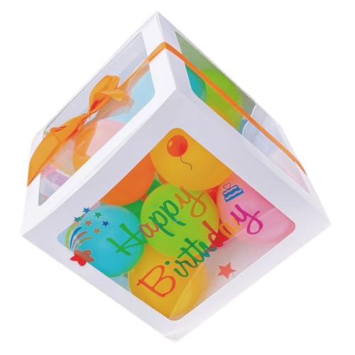 TINEASUR Geburtstagsballons 1 Set Geburtstagsfeier Luftballon Box Mit Bunten Luftballons Und Sticker Kreative Dekoration Für Jungen Und Ädchen Partybedarf Für Geburtstagsfeiern Und Shower TINEASUR Geburtstagsballons 1 Set Geburtstagsfeier Luftballon Box Mit Bunten Luftballons Und Sticker Kreative Dekoration Für Jungen Und Ädchen Partybedarf Für Geburtstagsfeiern Und Shower von TINEASUR