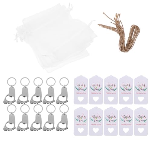 TINEASUR 10 Sets Fuß Flaschenöffner, Schlüsselanhänger Mit Fußabdruck Von Säuglingen, Flaschenöffner, Babyparty , Tragbare Aufbewahrungstaschen, Partygeschenke Für Babyparty, Süße TINEASUR 10 Sets Fuß Flaschenöffner, Schlüsselanhänger Mit Fußabdruck Von Säuglingen, Flaschenöffner, Babyparty , Tragbare Aufbewahrungstaschen, Partygeschenke Für Babyparty, Süße von TINEASUR