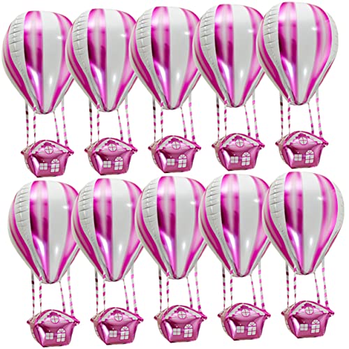 TINEASUR 10 Stück Heißluftballon Szene Luftballons Dekoration Geburtstagsfeier Ballon Helium Folienballons Heliumballon Flugzeug Partydekorationen Flugzeug Geburtstagsdekorationen von TINEASUR