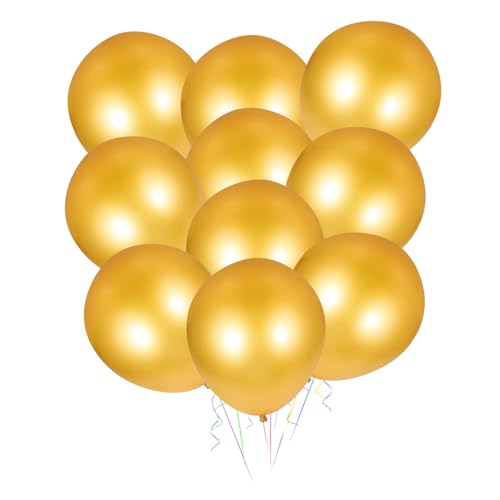 TINEASUR 10 Stück Runder Latexballon Jumbo-ballons Ballon Dekorationen Ballonbogen-kits Fiesta Ballons Mit Rennmotiven Große Durchsichtige Luftballons Zahlenballons Ballon Emulsion Golden von TINEASUR