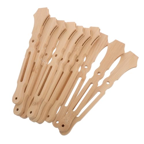 TINEASUR 10 Stück Teiliges Bambusfächer Griffe für Hochzeiten Runde Handfächer Diy Bastelbedarf Robuste Bambusstäbe für Kreative Fächerherstellung von TINEASUR