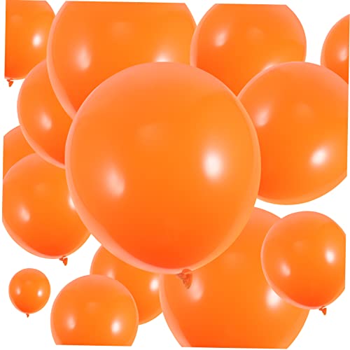 TINEASUR 100 Stück Orangefarbene Luftballons Geburtstagsfeier Luftballons Party Luftballons Dekoration Party Layout Luftballons Gastgeschenke 12 Zoll Luftballons Halloween Zubehör von TINEASUR