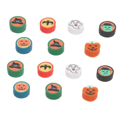 TINEASUR 100 Stück Polymer Clay Perlen Halloween Mix mit Bunte Weiche Scheiben für DIY Schmuckherstellung Armbänder Halsketten Schlüsselanhänger Basteln TINEASUR 100 Stück Polymer Clay Perlen Halloween Mix mit Bunte Weiche Scheiben für DIY Schmuckherstellung Armbänder Halsketten Schlüsselanhänger Basteln von TINEASUR