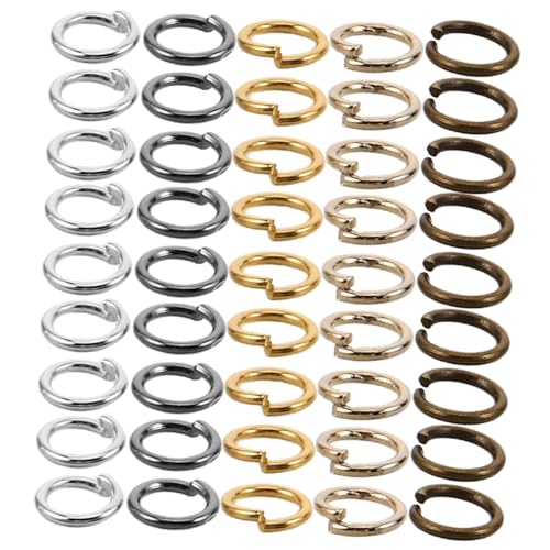 TINEASUR 10Er-Packungen Biegeringe Metall Schmuckverbinder zum Basteln von Ohrringen Armbändern Halsketten DIY Schmuckzubehör für Reparatur und individuelles Gestalten von TINEASUR