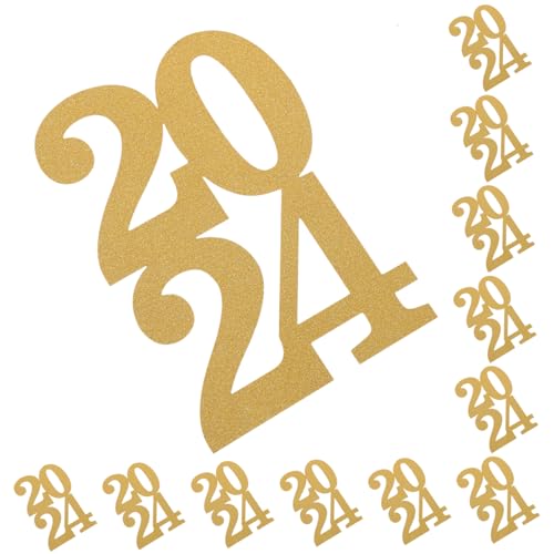 TINEASUR 12 Leichte Tischdekorationskarten Zum Schulabschluss 2024 Doppelseitig Glitzernd Party- von TINEASUR