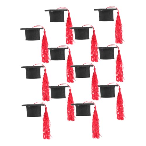 TINEASUR 12stücke Mini-doktorhut-flaschenverschlüsse Für Weinflaschen Dekorative Abschlussfeier-accessoires Mit Für Partys Und Feiern von TINEASUR