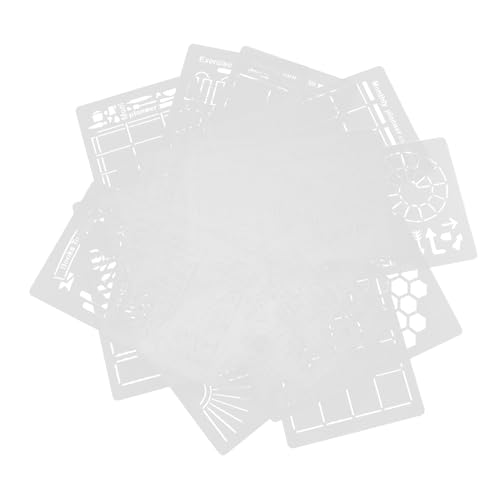 TINEASUR 16 Stück Teiliges DIY Tagebuch Schablonen aus Pet Wiederverwendbare Zeichenschablonen mit Zahlen Buchstaben und Mustern für Kalender Planer Habit Tracker Scrapbooking und Kreative von TINEASUR
