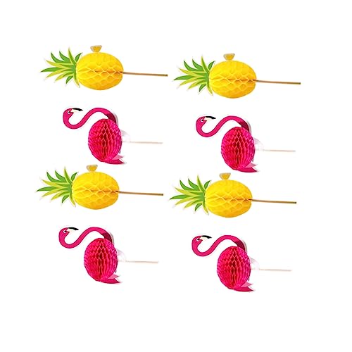 TINEASUR 20 Stück Party Kuchen Picker Ananas Kuchen Picker Party Cupcake Flamingo Cupcake Picker Dessert Topper Party Cupcake Topper von TINEASUR