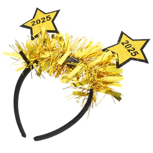 TINEASUR 2025 Stern Stirnband, Haarschmuck Für Neujahrspartys, Chinesisches Neujahrs Stirnband, Neujahrsparty Kopfbedeckung, Neujahrs Haarband, Haarschmuck Für Party Haarreifen von TINEASUR
