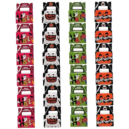 TINEASUR 24 Stück Boxen Halloween Tragetaschen Aus Papier, Kekshüllen, Tragbare Keksboxen, Halloween Partyzubehör, Halloween Süßigkeitenbehälter, Schokoladenverpackungsboxen, TINEASUR 24 Stück Boxen Halloween Tragetaschen Aus Papier, Kekshüllen, Tragbare Keksboxen, Halloween Partyzubehör, Halloween Süßigkeitenbehälter, Schokoladenverpackungsboxen, von TINEASUR