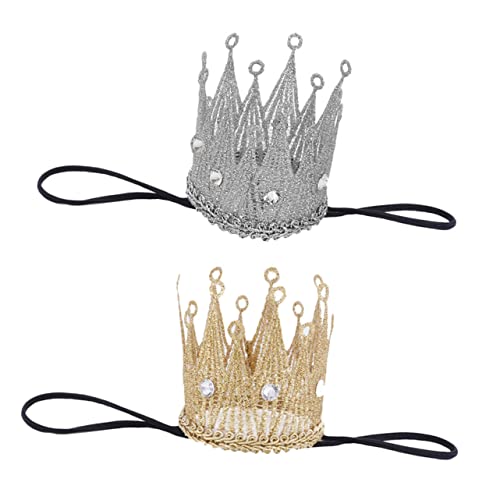TINEASUR 2St Krone Stirnband für erste Geburtstagsdekoration Mädchen Dekorationen halloweenkostüme für halloween kleider für babygeschenke neugeborenen Stoff TINEASUR 2St Krone Stirnband für erste Geburtstagsdekoration Mädchen Dekorationen halloweenkostüme für halloween kleider für babygeschenke neugeborenen Stoff von TINEASUR