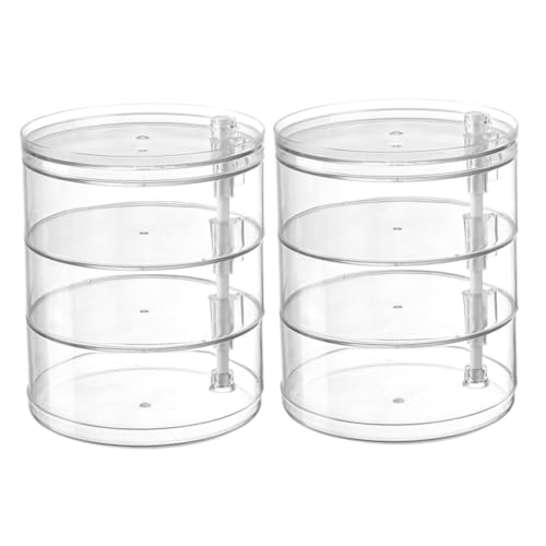 TINEASUR 2stücke Lagige Drehbare Schmuckaufbewahrungsbox Durchsichtiger Schmuck-organizer Für Halsketten Ohrringe Armbänder Und Ringe Praktische Schmuckschatulle Mit Deckel Für Sichere TINEASUR 2stücke Lagige Drehbare Schmuckaufbewahrungsbox Durchsichtiger Schmuck-organizer Für Halsketten Ohrringe Armbänder Und Ringe Praktische Schmuckschatulle Mit Deckel Für Sichere von TINEASUR