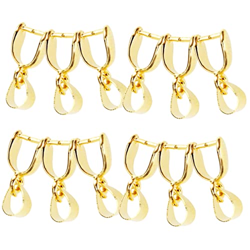 TINEASUR 30 Stück Teiliges Pinch Bails Anhängerverbinder aus Metall Goldfarben für DIY Schmuckherstellung Halsketten Armbänder Schlüsselanhänger Zubehör von TINEASUR