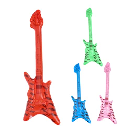 TINEASUR 4 Stück Aufblasbare Rock Gitarren PVC Langlebig Leicht Transportierbar Jahre Partydeko Musikband Requisiten für Karneval Rock Roll Themenfest Erwachsene TINEASUR 4 Stück Aufblasbare Rock Gitarren PVC Langlebig Leicht Transportierbar Jahre Partydeko Musikband Requisiten für Karneval Rock Roll Themenfest Erwachsene von TINEASUR