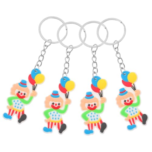 TINEASUR 4 Stück Clown Schlüsselanhänger, Kleiner Schlüsselanhänger Für Die Handtasche, Süße Schlüsselanhänger, Ästhetischer Schlüsselanhänger, Schlüsselanhänger Für Frauen, Rucksack, von TINEASUR