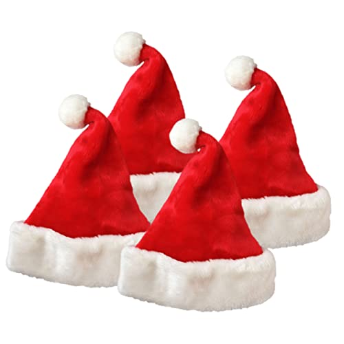 TINEASUR Christmas Hats 4er Set Dicke Klassische Weihnachtsmützen Festliche Santa Hüte Für Neujahr Weihnachten Und Partys Weihnachtskopfbedeckung Für Erwachsene Und Christmas Hat TINEASUR Christmas Hats 4er Set Dicke Klassische Weihnachtsmützen Festliche Santa Hüte Für Neujahr Weihnachten Und Partys Weihnachtskopfbedeckung Für Erwachsene Und Christmas Hat von TINEASUR
