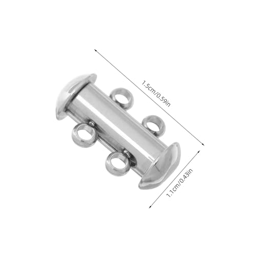 TINEASUR 5 Stück Edelstahl Doppelreihiger Schmuckverschluss Mehrlagiger Kettenverbinder für DIY Schmuck Sicherer Armbandverschluss für Alltag und Vielschichtige Schmuckgestaltung TINEASUR 5 Stück Edelstahl Doppelreihiger Schmuckverschluss Mehrlagiger Kettenverbinder für DIY Schmuck Sicherer Armbandverschluss für Alltag und Vielschichtige Schmuckgestaltung von TINEASUR