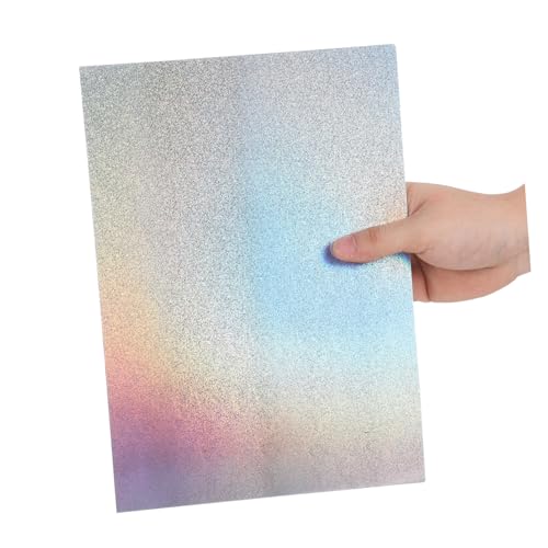 TINEASUR 50 Stück Holografisches Metallic Cardstock Papier Dickes Irisierendes Glitzerpapier mit Vielfältigen Mustern Widerstandsfähig und Bedruckbar für Scrapbooking Origami Basteln und von TINEASUR