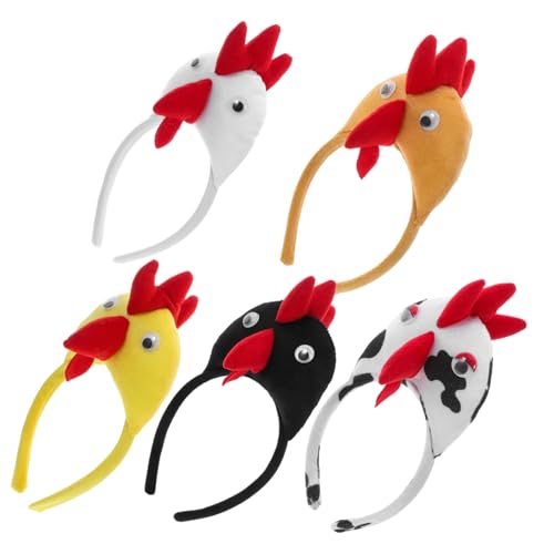 TINEASUR Modisches 5-teiliges Hühner-stirnband Für Damen Cosplay-party-kopfbedeckung Bequemes Haarband Für Halloween-dekorationen TINEASUR Modisches 5-teiliges Hühner-stirnband Für Damen Cosplay-party-kopfbedeckung Bequemes Haarband Für Halloween-dekorationen von TINEASUR