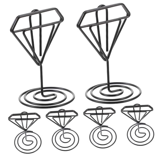 TINEASUR 6 Stück Notizordner, Kartenhalter, Dekoration, Namenskartenhalter, Hochzeitskartenhalter, Kartenhalter, Party Tischkartenhalter, Tischnummernhalter, Tischnamenhalter, von TINEASUR