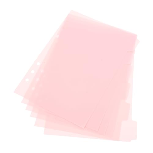 TINEASUR 6 Stück Teiliges Register Trennblätter aus Hochwertigem PP Abnehmbare Farbige Notizbuch Trenner für Ordner und Ringbuch Praktische Index Register zum Schnellen Finden und von TINEASUR