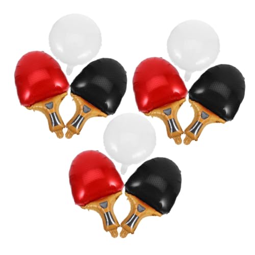 TINEASUR 9 Stück Teiliges Tischtennis Ballons Wiederverwendbare Folienballons Sportmotto Partydeko mit Tischtennisschlägern Rot-schwarz und Weißen Bällen für Geburtstagsfeiern Indoor TINEASUR 9 Stück Teiliges Tischtennis Ballons Wiederverwendbare Folienballons Sportmotto Partydeko mit Tischtennisschlägern Rot-schwarz und Weißen Bällen für Geburtstagsfeiern Indoor von TINEASUR