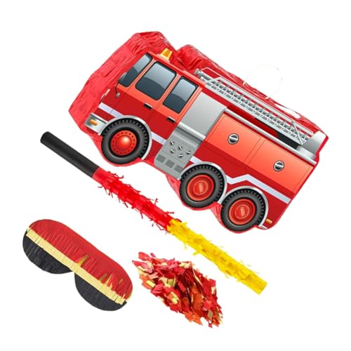 TINEASUR Feuerwehr Feuerwehrwagen Pinata mit Augenbinde Schläger und Konfetti für Jungen Geburtstagsparty Dekoration Innen und Außenbereich Geeignet Spielerische Gruppenaktivität Einfach TINEASUR Feuerwehr Feuerwehrwagen Pinata mit Augenbinde Schläger und Konfetti für Jungen Geburtstagsparty Dekoration Innen und Außenbereich Geeignet Spielerische Gruppenaktivität Einfach von TINEASUR