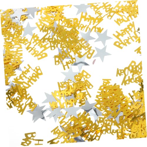TINEASUR Goldenes Konfetti Tischkonfetti Geburtstagstisch Streukonfetti Geburtstagsparty Tischdekoration Geburtstagsdekoration Tisch Geburtstagskonfetti Für Tisch Geburtstagsdekoration von TINEASUR