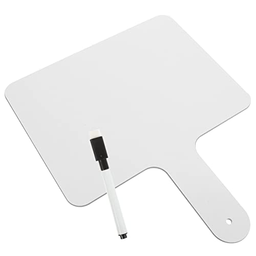 TINEASUR Handliches Doppelseitiges Whiteboard mit Griff Wiederbeschreibbares Trocken Abwischbares Antwort Board für Klassenzimmer Voting und Spiele Teiliges für Erwachsene von TINEASUR