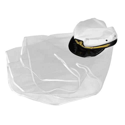 TINEASUR Brauthut Marine Schleier Bachelorette Hochzeit Kopfschmuck Stilvoller Brauthut Schleier TINEASUR Brauthut Marine Schleier Bachelorette Hochzeit Kopfschmuck Stilvoller Brauthut Schleier von TINEASUR