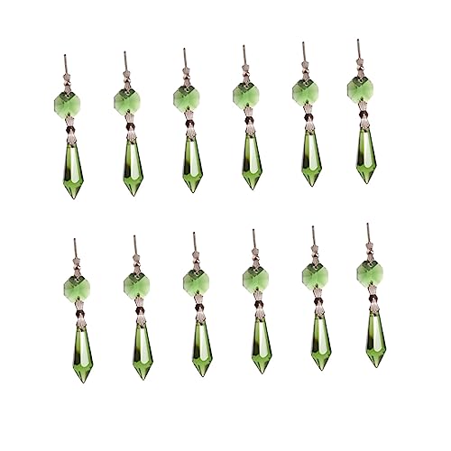 TINEASUR Kristall-kronleuchter- -Set 20 Stück Grüne Glasperlen Modisches Kreatives Design Deckenleuchten-Dekorationen von TINEASUR
