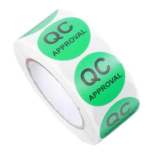 TINEASUR Runde Qc Etiketten Selbstklebend Beschriftbar für Qualitätskontrolle Lager Produktion Prüfaufkleber mit Schwarzem Text Sichtbar und Haftfest für Inventar Versand TINEASUR Runde Qc Etiketten Selbstklebend Beschriftbar für Qualitätskontrolle Lager Produktion Prüfaufkleber mit Schwarzem Text Sichtbar und Haftfest für Inventar Versand von TINEASUR