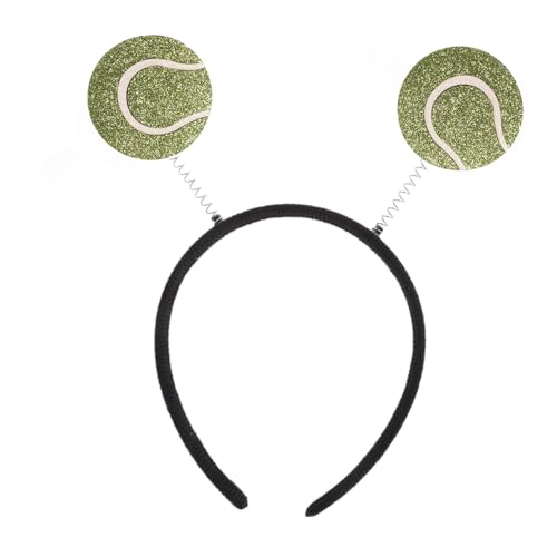 TINEASUR Sportliches Tennis Stirnband mit Glitzernden Tennisball Applikationen Elastisch und Modisch für Sportveranstaltungen und Geburtstagsfeiern Unisex Haar Accessoire für Damen und von TINEASUR
