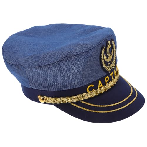 TINEASUR Verstellbare Kapitänsmütze für Damen und Herren Matrosenmütze für Kostümpartys Cosplay und Auftritte Robuste Yacht Hut Accessoires aus Weichem Material TINEASUR Verstellbare Kapitänsmütze für Damen und Herren Matrosenmütze für Kostümpartys Cosplay und Auftritte Robuste Yacht Hut Accessoires aus Weichem Material von TINEASUR