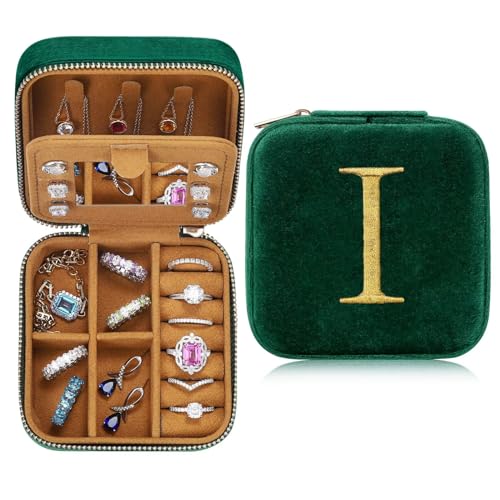 TINGN Personalisierte Initiale Schmuckschatulle Reise Schmuckkästchen mit Namen I Schmuckkästchen Kleine Schmuckkästchen für Damen Mädchen Geschenk für Geburtstage Weihnachten Muttertag TINGN Personalisierte Initiale Schmuckschatulle Reise Schmuckkästchen mit Namen I Schmuckkästchen Kleine Schmuckkästchen für Damen Mädchen Geschenk für Geburtstage Weihnachten Muttertag von TINGN