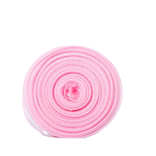 Durchsichtiges Chiffonband, transparent, Geschenkverpackungsband für Bastelarbeiten, Hochzeitsfeier, Blumensträuße, Backen und Floristenbedarf, 4 cm x 40 m, 2 Stück (Rosa) von TINGSING