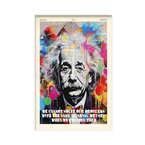 TINGTOEO Albert Einstein 2 Leinwand-Poster, Wandkunst, Dekordruck, Gemälde für Wohnzimmer, Schlafzimmer, Dekoration, ungerahmt, 60 x 90 cm TINGTOEO Albert Einstein 2 Leinwand-Poster, Wandkunst, Dekordruck, Gemälde für Wohnzimmer, Schlafzimmer, Dekoration, ungerahmt, 60 x 90 cm von TINGTOEO